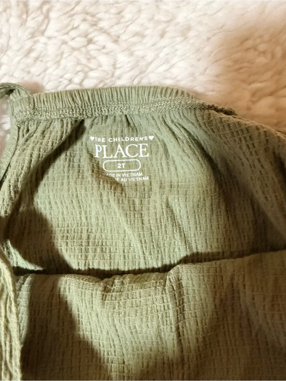 The Children's Place Olive Green Ruffled Tank & Shorts Set - Picture 2 of 2